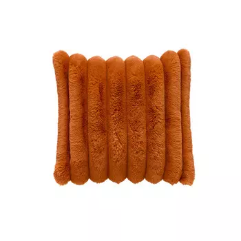 Меховая подушка Novel, 48x48 см, терракота
