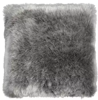 Меховая подушка Obsession "Декоративная подушка My Samba", (1 штука), искусственный мех, квадратная, 40х40 см, переливающиеся цвета, с наполнителем, цвет silberfarben + Felloptik