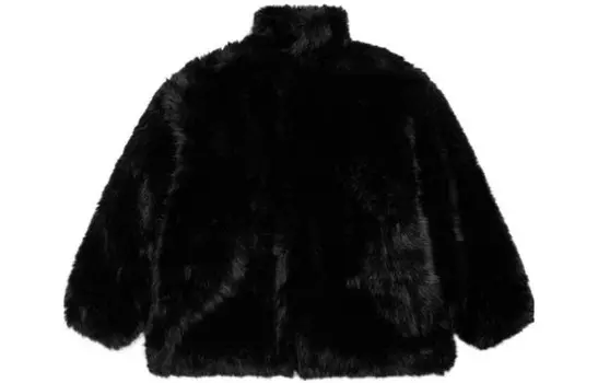 Меховая женская куртка Fur Women's Black Balenciaga