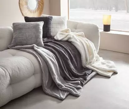 Меховое одеяло senja Dieter Knoll, серый