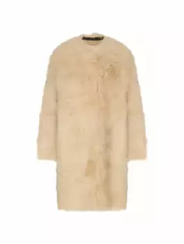 Меховое пальто Illustration Zimmermann, бежевый