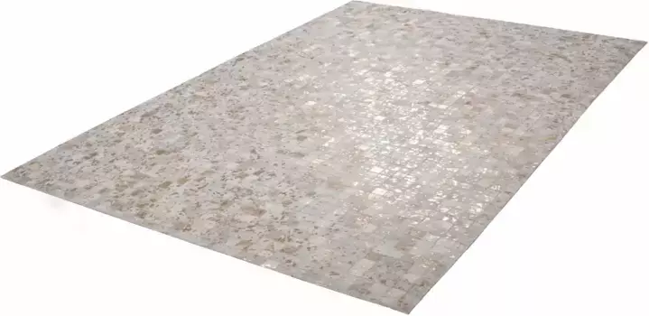 Меховой ковер Calo-Deluxe "Audra 100", прямоугольный, натуральная яловая кожа, для гостиной 160х230 см, цвет goldfarben/elfenbeinfarben