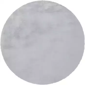 Меховой ковер Calo-Deluxe "Vosges 212", круглый, искусственный мех, гостиная 160 см, серый/синий