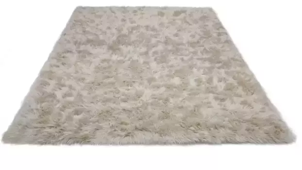 Меховой ковер для дома "Дена, ковры с глубоким ворсом, приятные на ощупь", прямоугольные, искусственный мех, однотонные, гостиная, спальня, столовая Home affaire 90х150 см, цвет creme