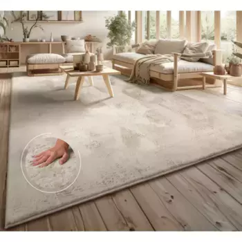 Меховой ковер для дома «Lottano», прямоугольный, высота 14 мм, длинный ворс, искусственный мех, однотонные цвета, удивительно мягкий ворс, гостиная Home Affaire, цвет Creme