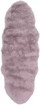 Меховой ковер для дома "Валерия", в форме меха, высота 60 мм, круглый ковер из искусственного меха, особенно мягкий и пушистый Home affaire 65х180 см, лиловый