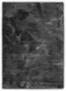 Меховой ковер для домашнего дела "Guidel", прямоугольный, искусственный мех, приятный ковер, однотонный, очень мягкий, для гостиной Home affaire 90х160 см, цвет anthrazit