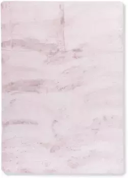 Меховой ковер для домашнего дела "Guidel", прямоугольный, искусственный мех, приятный ковер, однотонный, очень мягкий, для гостиной Home affaire 90х160 см, розовый