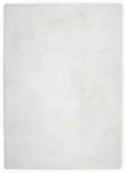 Меховой ковер для домашнего дела "Guidel", прямоугольный, искусственный мех, приятный ковер, однотонный, очень мягкий, для гостиной Home affaire 160х230 см, белый