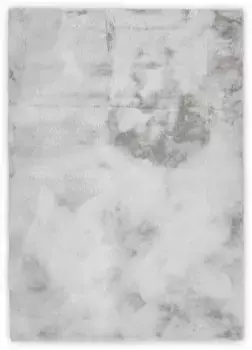 Меховой ковер для домашнего дела "Guidel", прямоугольный, искусственный мех, приятный ковер, однотонный, очень мягкий, для гостиной Home affaire 40х60 см, цвет silber