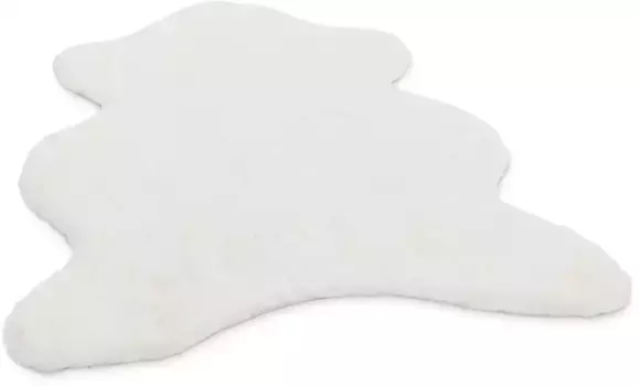 Меховой ковер Джино Фальконе "Джорджия", в форме меха, искусственный мех, очень мягкий - настоящий приятный ковер Gino Falcone 80х120 см, белый