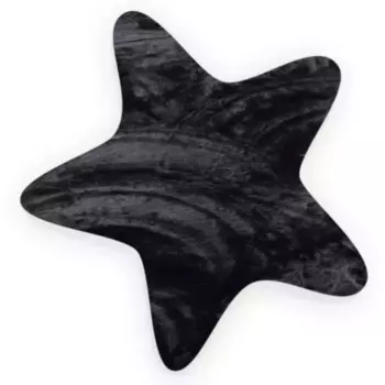 Меховой ковер Джино Фальконе «Мягкий коврик Кьяра», в форме звезды, высота 30 мм, искусственный мех, ощущение кроличьего меха, особенно мягкий длинный ворс Gino Falcone, черный