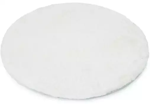 Меховой ковер Джино Фальконе "Мягкий коврик Кьяра", круглый, искусственный мех, ощущение кроличьего меха, особенно мягкий длинный ворс Gino Falcone 90 см, белый