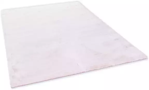 Меховой ковер Джино Фальконе "Мягкий коврик Кьяра", прямоугольный, искусственный мех, ощущение кроличьего меха, особенно мягкий длинный ворс Gino Falcone 40х60 см, розовый