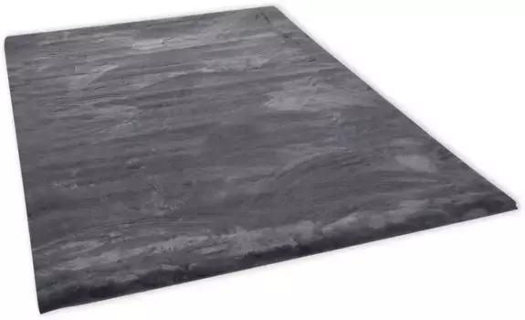 Меховой ковер Джино Фальконе "Мягкий коврик Кьяра", прямоугольный, искусственный мех, ощущение кроличьего меха, особенно мягкий длинный ворс Gino Falcone 140х200 см, цвет anthrazit