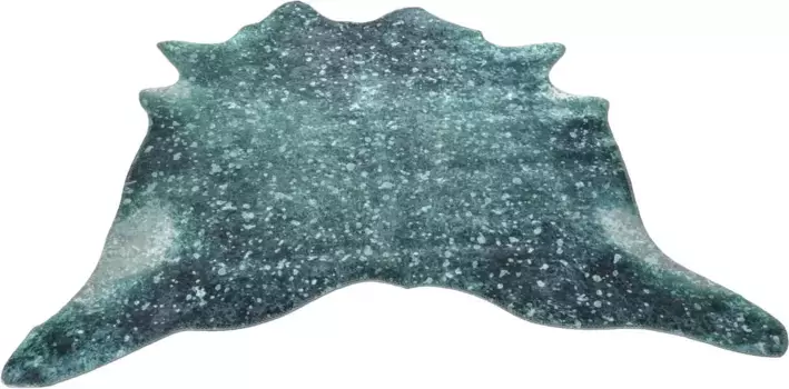 Меховой ковер Gino Falcone "Bionda", в форме меха, искусственный мех, имитация яловой кожи с принтом, идеально подходит для гостиной и спальни 100х130 см, цвет petrol