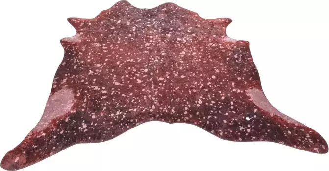 Меховой ковер Gino Falcone "Bionda", в форме меха, искусственный мех, имитация яловой кожи с принтом, идеально подходит для гостиной и спальни 100х130 см, красный