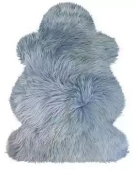 Меховой ковер Heitmann Felle "цветная овчина - премиум качество", в форме меха, натуральная австралийская кожа. Кожа ягненка, особенно плотная и мягкая, гостиная 68х100 см, цвет taubenblau