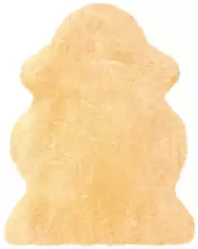 Меховой ковер Heitmann Felle "цветная овчина - премиум качество", в форме меха, натуральная австралийская кожа. Кожа ягненка, особенно плотная и мягкая, гостиная 68х100 см, бежевый