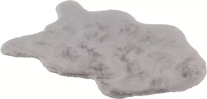 Меховой ковер из коллекции SCHNER LIVING "Tender", в форме меха, мягкий благодаря микрофибре, на ощупь мех кролика, искусственный мех, можно стирать SCHNER WOHNEN-KOLLEKTION 70х110 см, цвет silberfarben