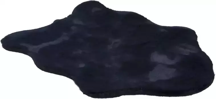 Меховой ковер из коллекции SCHNER LIVING "Tender", в форме меха, мягкий благодаря микрофибре, на ощупь мех кролика, искусственный мех, можно стирать SCHNER WOHNEN-KOLLEKTION 60х90 см, цвет nachtblau