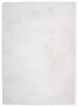 Меховой ковер Leonique "Clement", прямоугольный, искусственный мех, однотонный, мягкий и уютный, для гостиной, спальни 140х200 см, белый