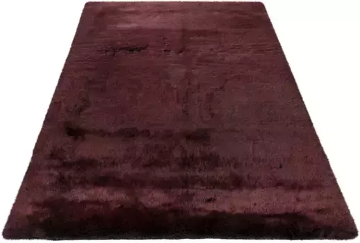 Меховой ковер Obsession "My Samba 495", прямоугольный, искусственный мех, ручная прошивка, переливающиеся цвета, глубокий ворс, приятный 120х170 см, цвет bordeau
