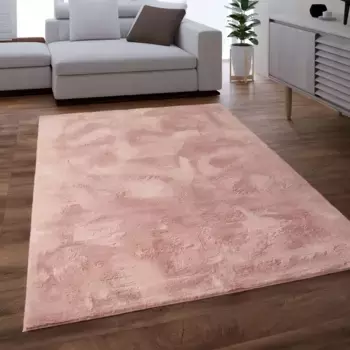 Меховой ковер Paco Home "Faux Fur Soft 380", прямоугольный, приятный ковер с длинным ворсом, особенно мягкий, однотонный 80х150 см, розовый