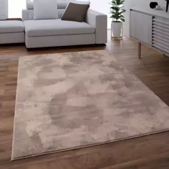 Меховой ковер Paco Home "Faux Fur Soft 380", прямоугольный, приятный ковер с длинным ворсом, особенно мягкий, однотонный 140х200 см, серо-коричневый