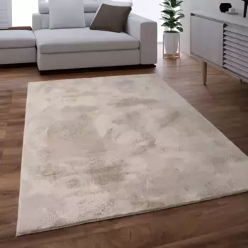 Меховой ковер Paco Home "Faux Fur Soft 380", прямоугольный, приятный ковер с длинным ворсом, особенно мягкий, однотонный 120х170 см, бежевый