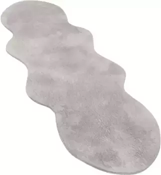 Меховой ковер Paco Home "Pelt 640", в форме меха, искусственный мех, однотонные цвета, очень мягкий ворс 80х120 см, серый