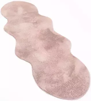 Меховой ковер Paco Home "Pelt 640", в форме меха, искусственный мех, однотонные цвета, очень мягкий ворс 120х160 см, розовый