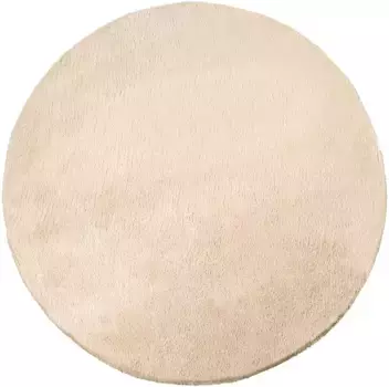 Меховой ковер Paco Home "Rabbit 780", круглый, искусственный мех, ощущение кроличьего меха, настоящий приятный ковер, однотонные цвета 200 см, цвет sand