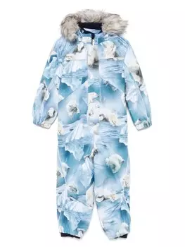 Меховой лыжный комбинезон Molo Polaris, синий