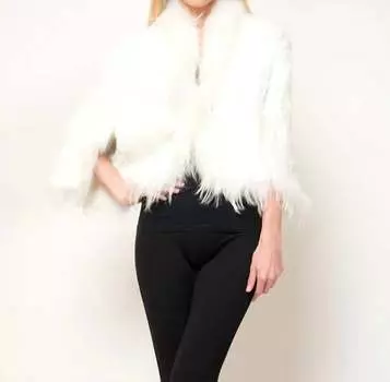 Меховой жилет Jordan Capelet цвета слоновой кости LOVE TOKEN