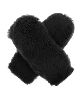 Меховые перчатки Yves Salomon, черный