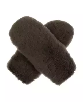 Меховые перчатки Yves Salomon, серый