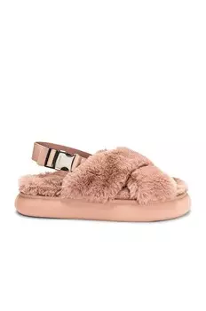Меховые сандалии Solarisse Moncler, розовый