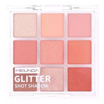 Meilinda Тени Glitter Shot 5,4г. 01 Мигающий розовый, Blink Pink