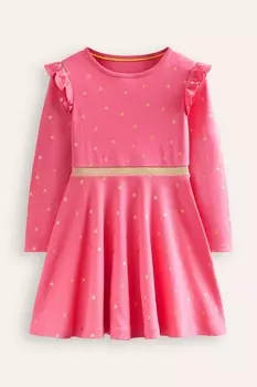 Мейбл платье балерины с завитками Boden, розовый