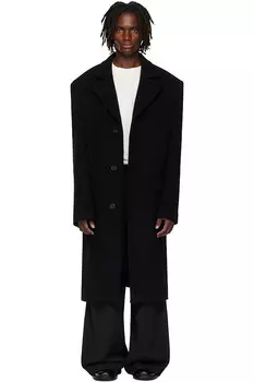 Мельтоновое пальто Lu'U Dan, черный