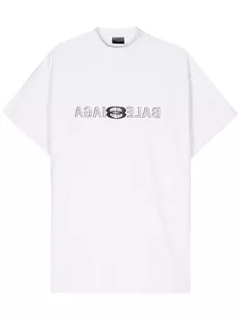 Меланжевая футболка Balenciaga, бежевый