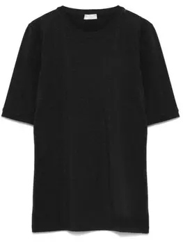 Меланжевая футболка Brunello Cucinelli, серый