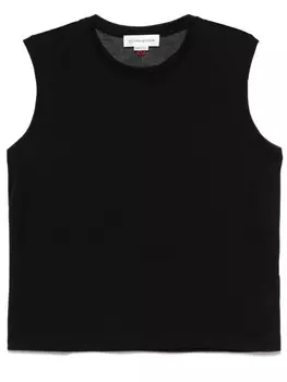 Меланжевая футболка Victoria Beckham, черный