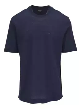 Меланжевая футболка Zegna, синий