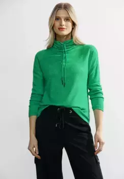 Меланжевая рубашка Cecil с длинными рукавами, зеленый