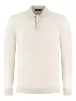 Меланжевая рубашка поло Doriani Cashmere, нейтральный