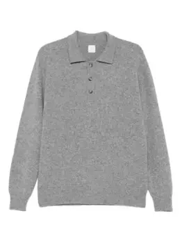 Меланжевая рубашка поло Eleventy, серый