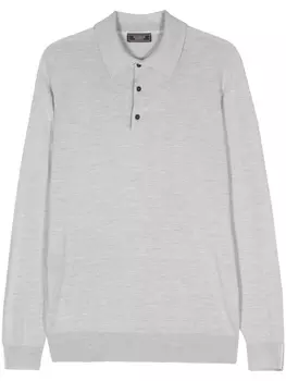 Меланжевая рубашка поло Peserico, серый