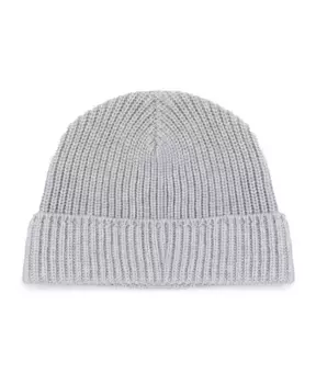 Меланжевая шапка бини из шерсти Eleventy, серый